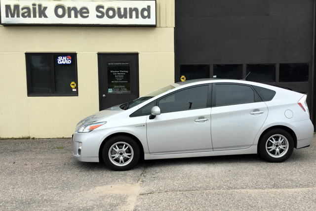 Toyota 2010 Prius with professional window tint in North Bay